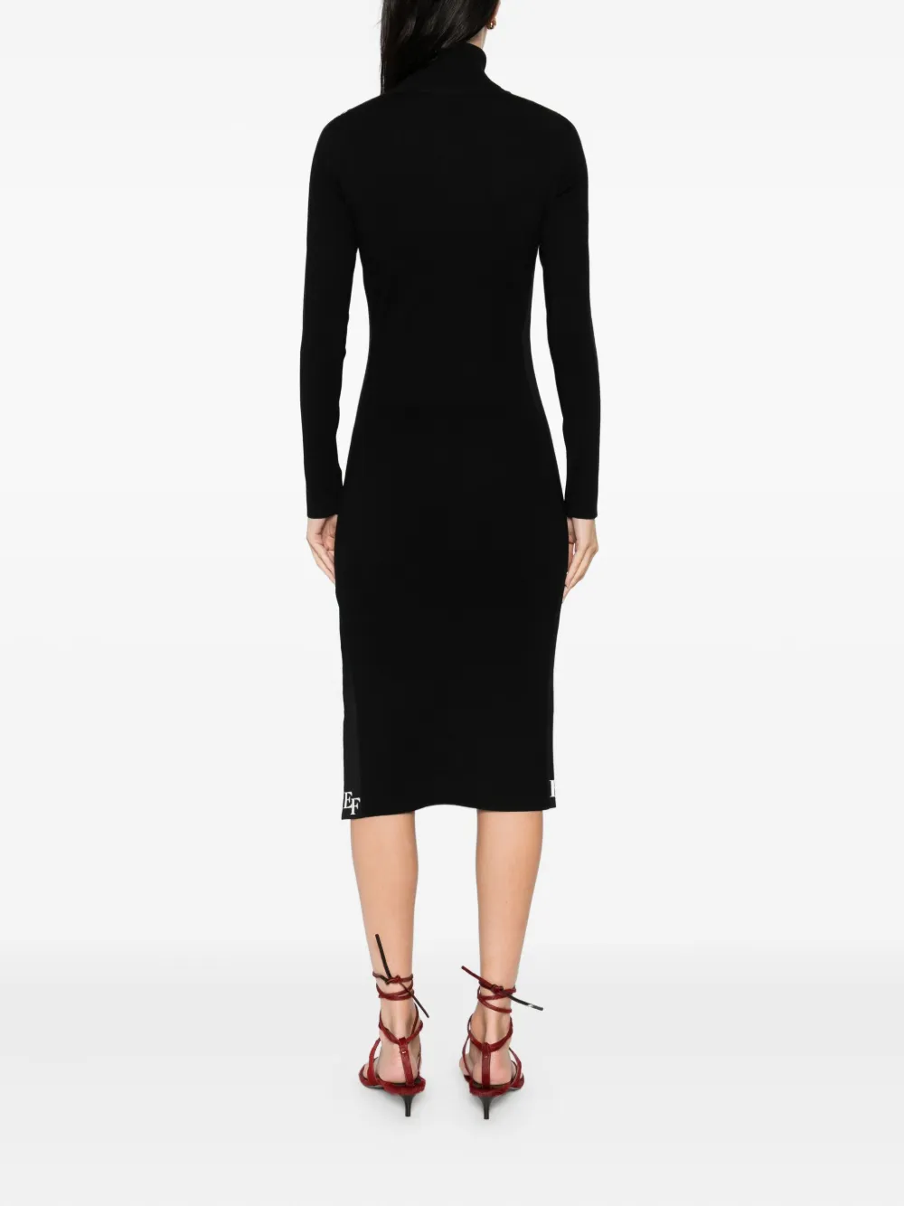 Elisabetta Franchi Jurk met col Zwart