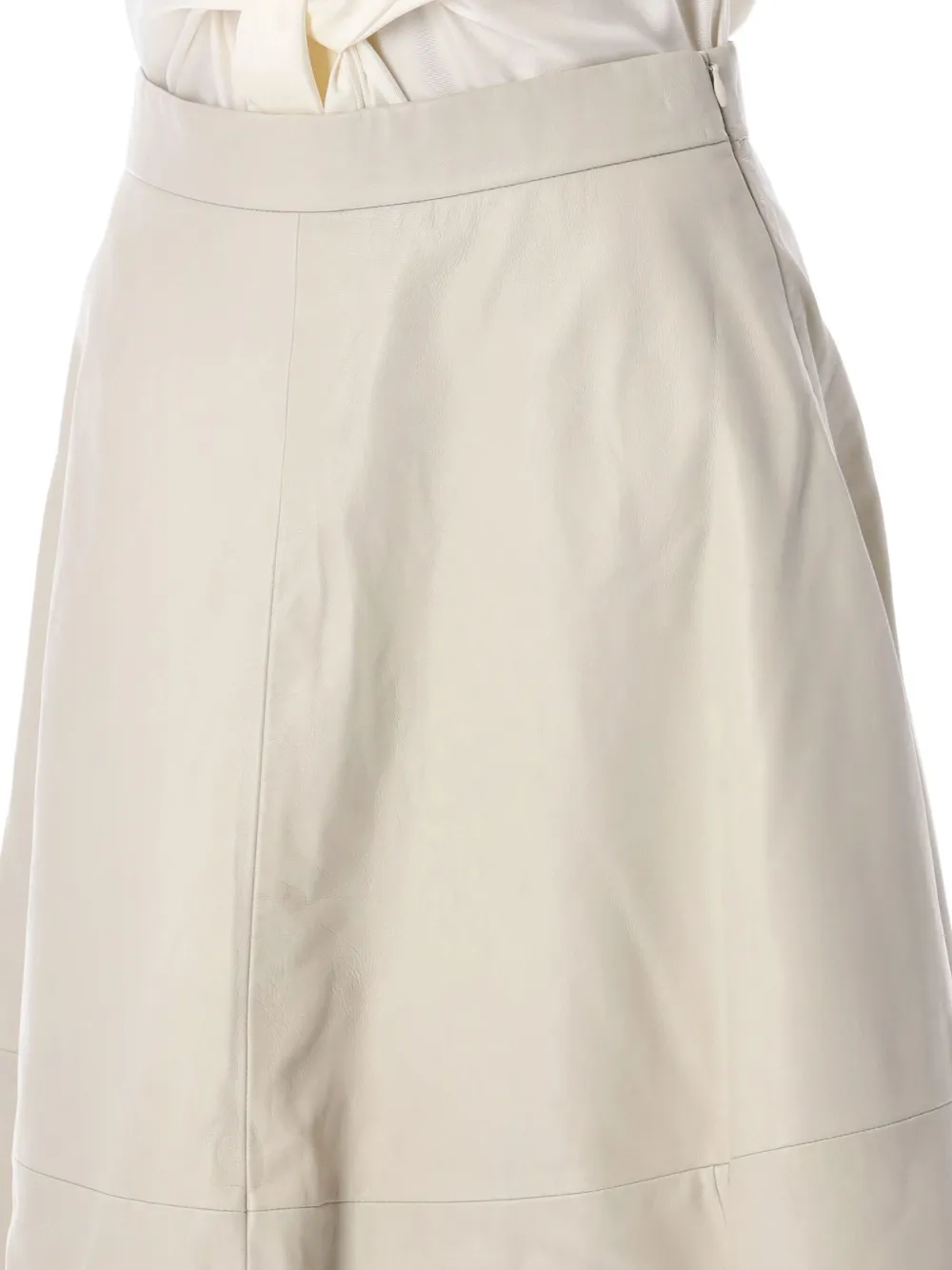Rohe Leather Midi Skirt In Neutral