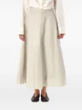 Róhe leather midi skirt - White