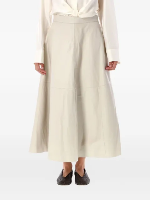 Róhe leather midi skirt