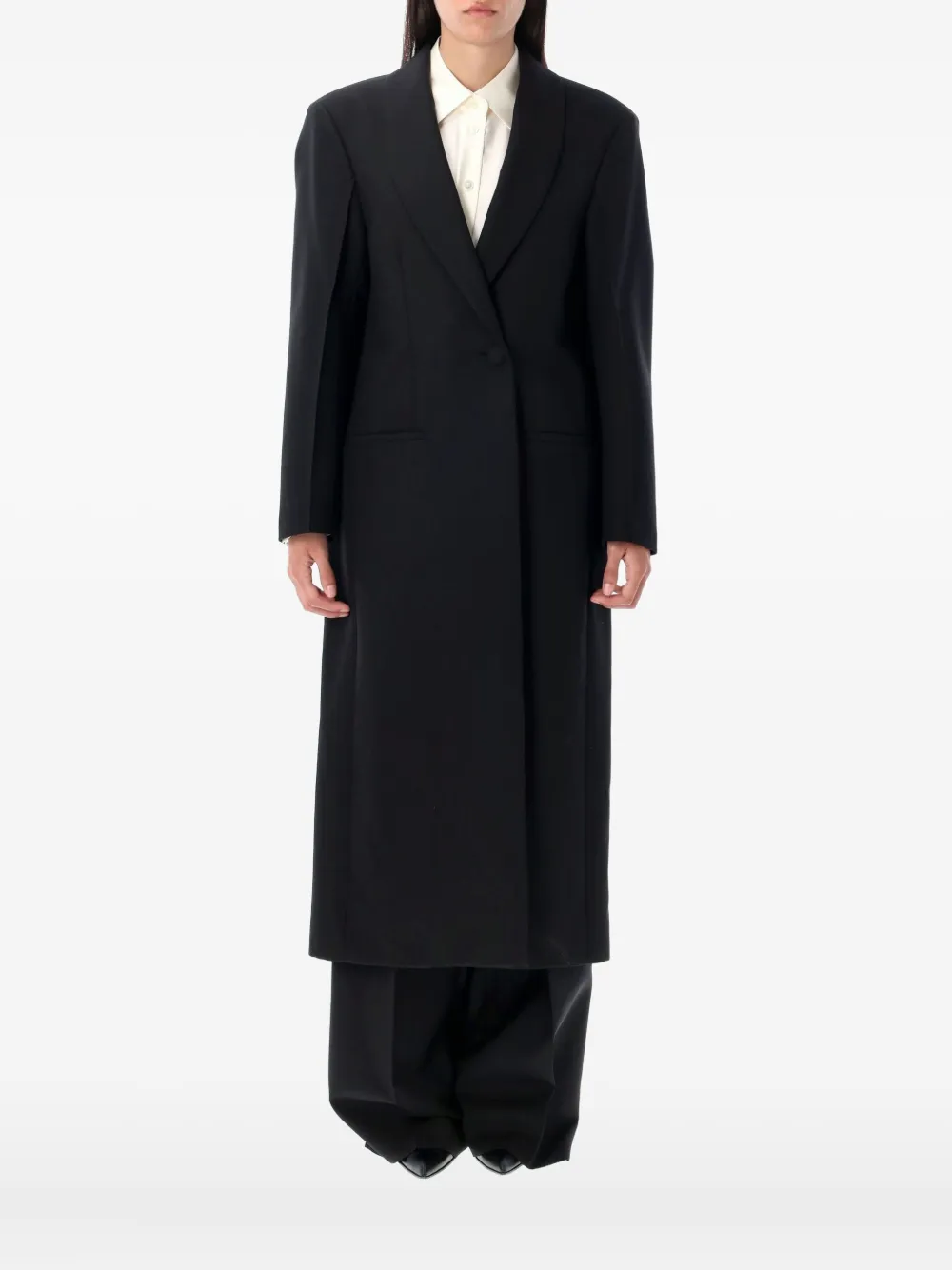 Rohe Shawl-lapels Coat In Black
