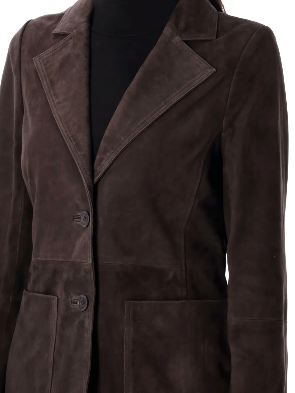 Rohe Suede Single-breasted Blazer In Brown