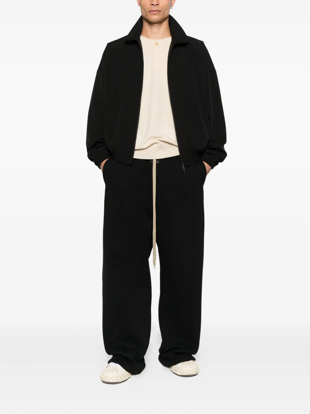 Fear Of God Eternal Zip-up Track Jacket In Black