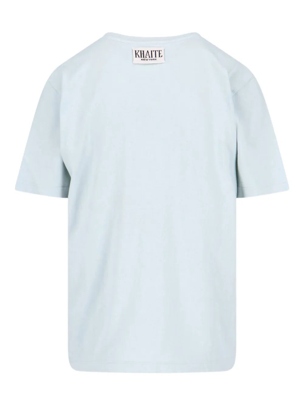 KHAITE Mae logo-appliqué T-shirt Blauw