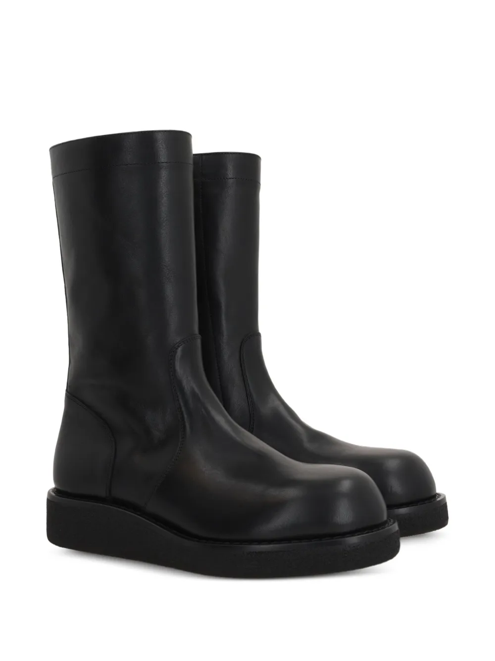 Ann Demeulemeester Runde Stiefel Mit Reissverschluss In Black