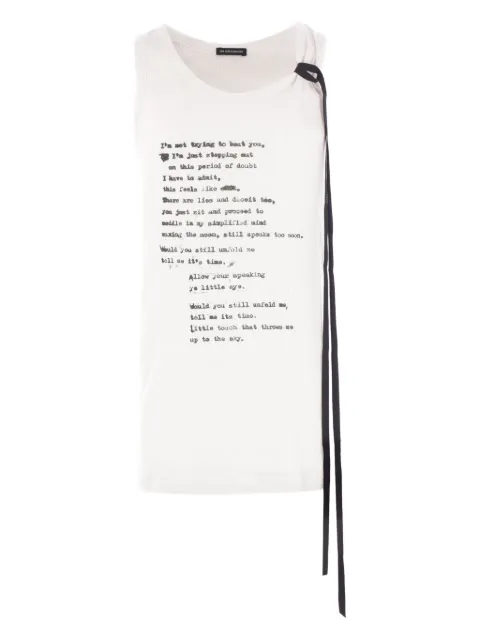 Ann Demeulemeester Seva ''Script'' tank top