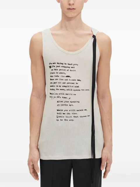 Ann Demeulemeester débardeur Seva 'Script'