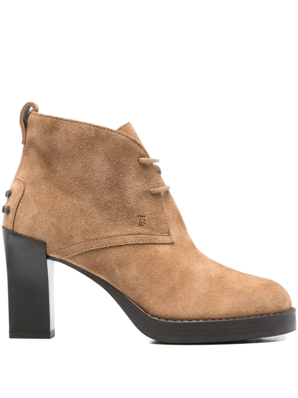 Tod's Lace-up Suede Boots In Brown