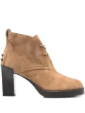 Tod's lace-up suede boots - Brown