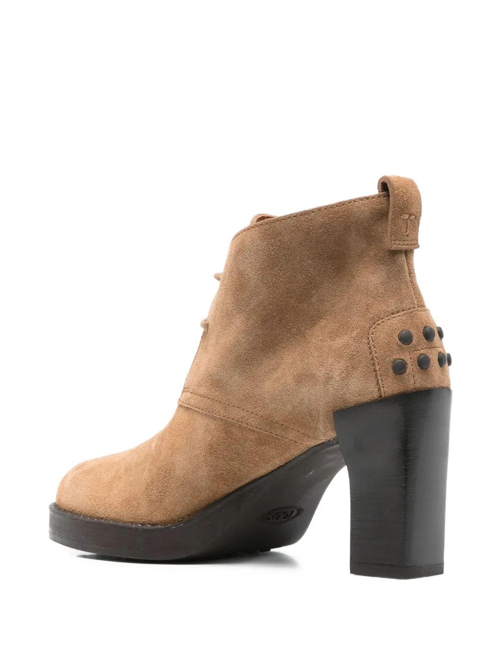Tod's lace-up suede boots Brown