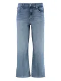 7 For All Mankind Alexa frayed-hem cropped bootcut jeans - Blue