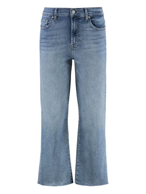 7 For All Mankind cropped Alexa bootcut-jeans med frynset kant