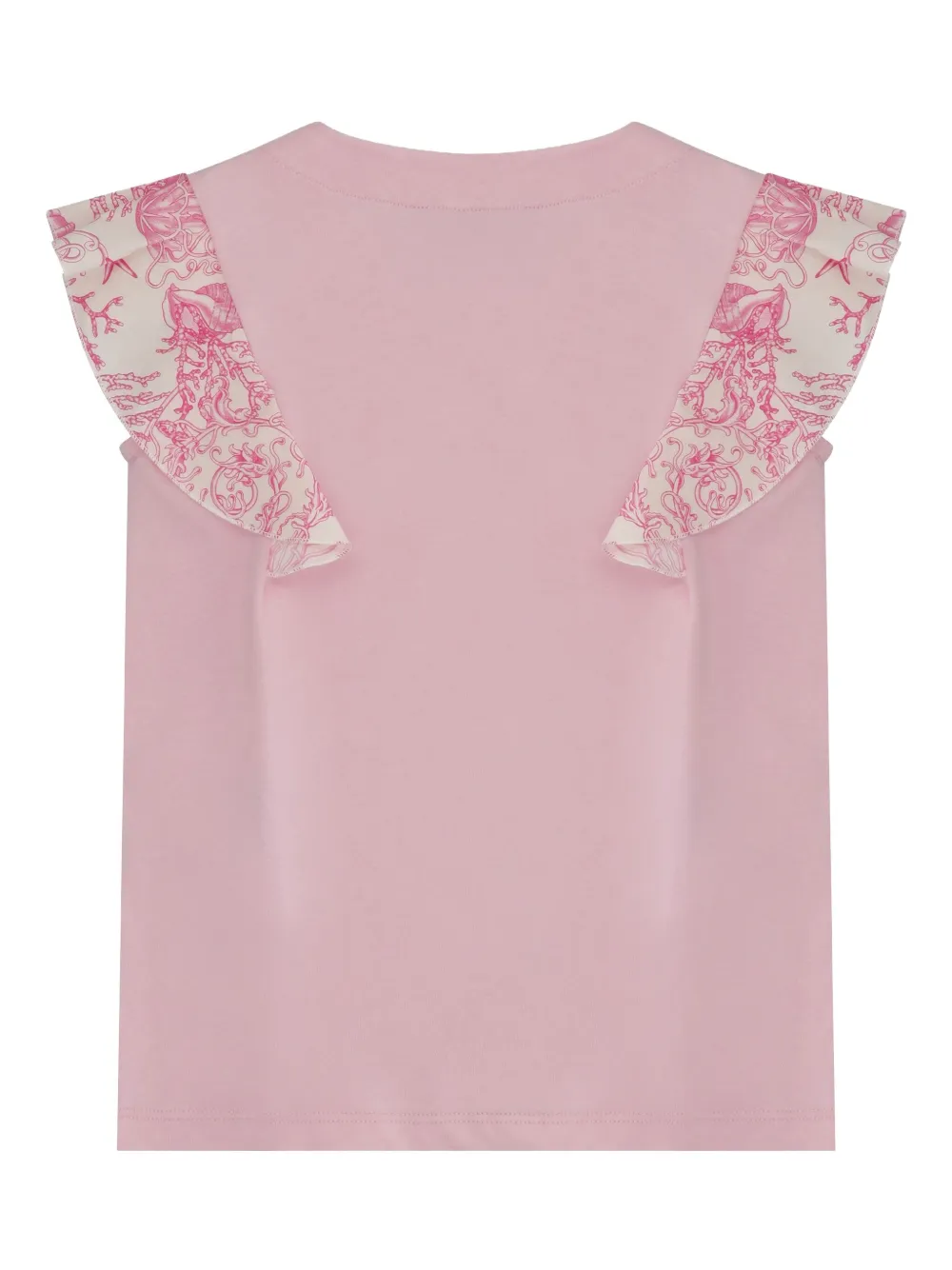 Versace Kids T-shirt met bloemenprint Roze