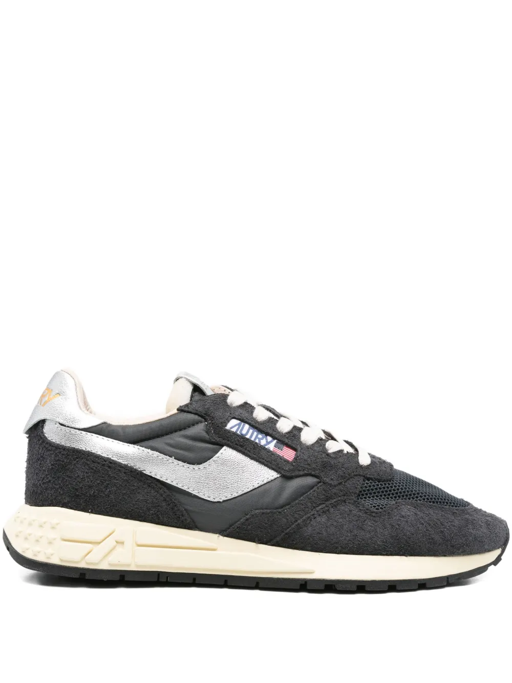 Autry panelled suede sneakers Black
