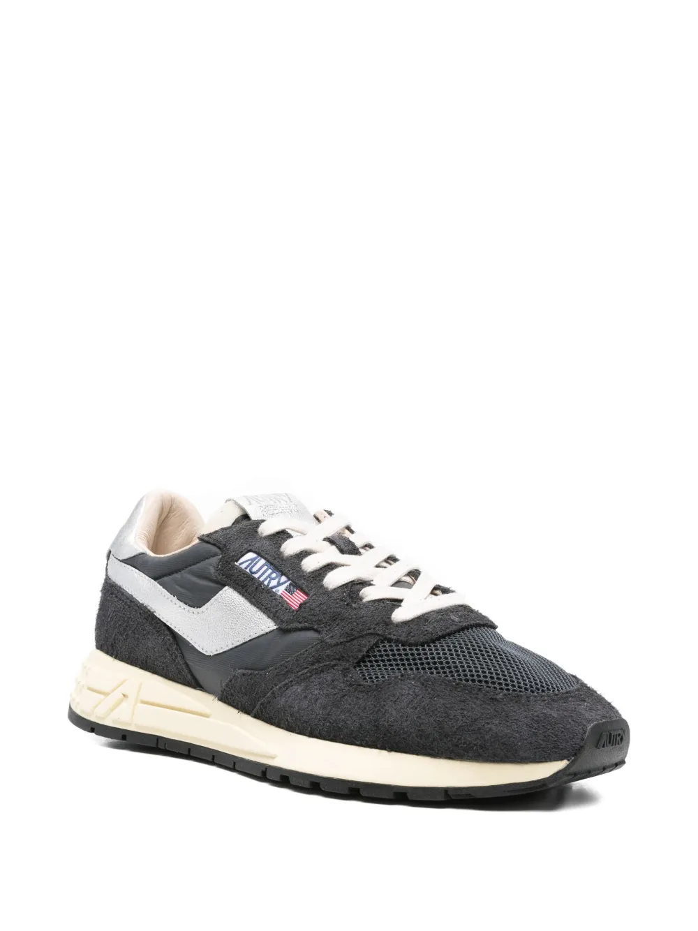 Autry panelled suede sneakers Black