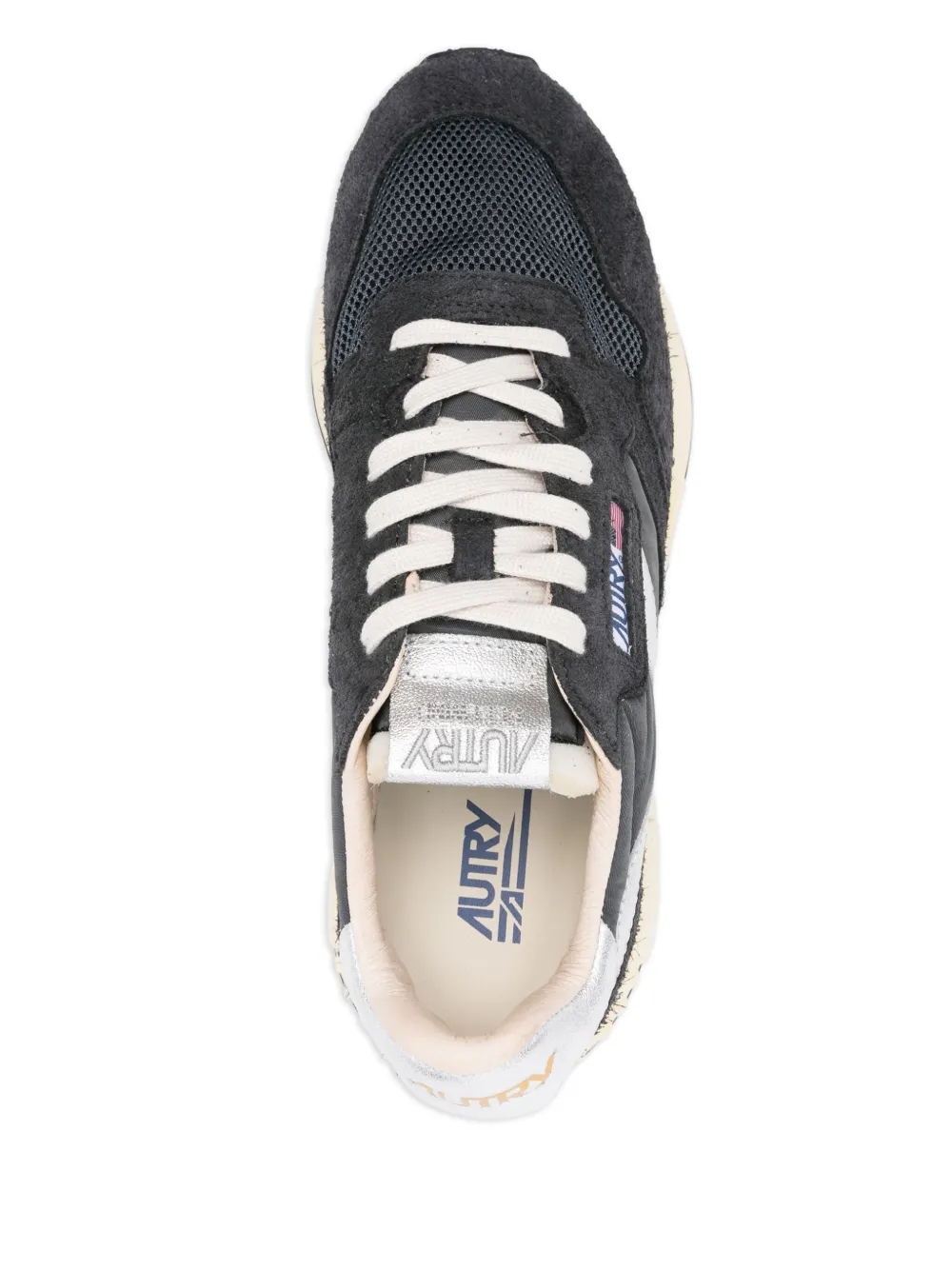 Autry panelled suede sneakers Black