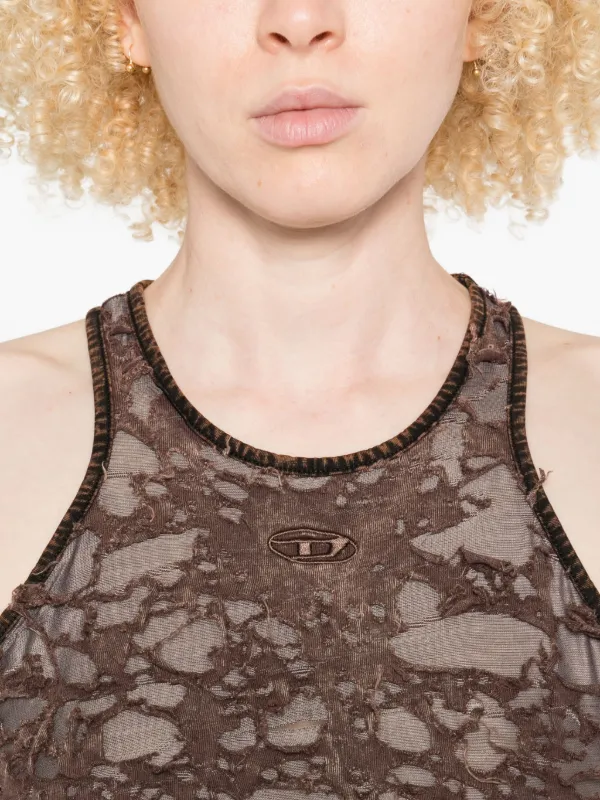 Diesel Distressed Dress | Brown | FARFETCH GE Diesel Distressed Dress | Brown | FARFETCH GE