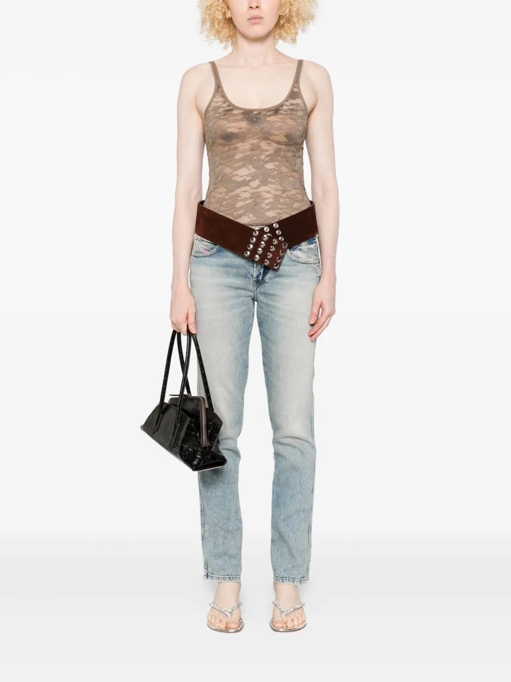 Diesel Katoenen jeans met vervaagd effect - Blauw