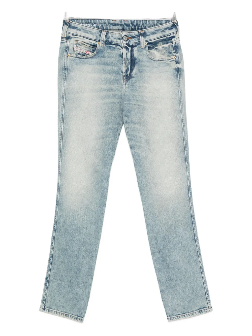 Diesel faded-wash cotton jeans - Blu
