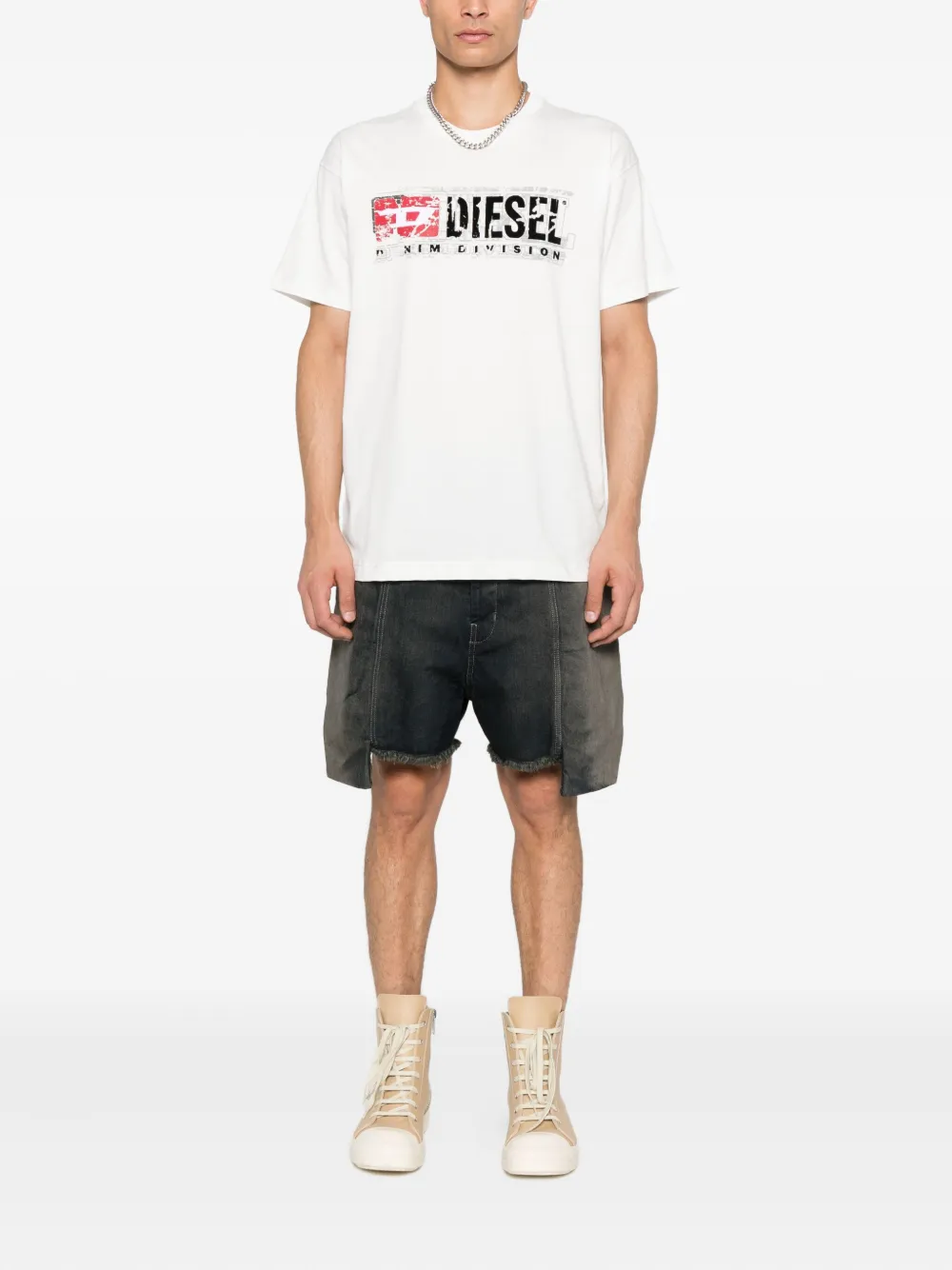 Diesel T-shirt met logoprint - Wit