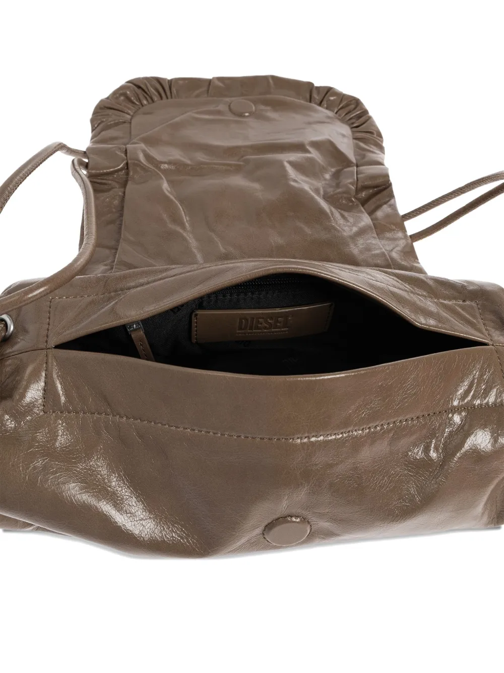 Diesel Scrunch-d Shoulder Bag In Brown
