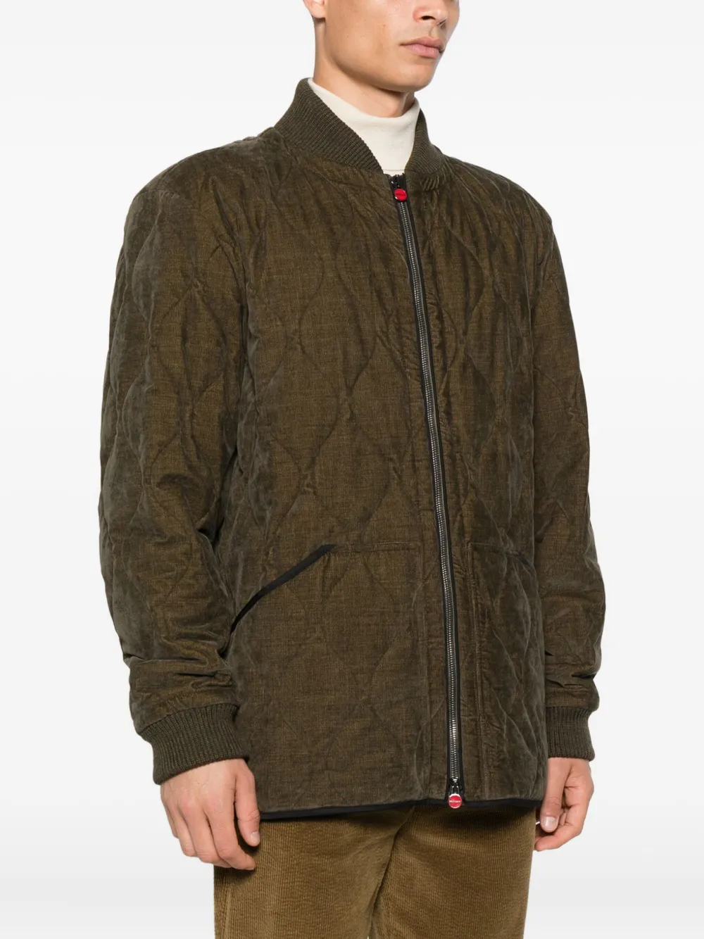 Kiton Gewatteerd bomberjack Groen
