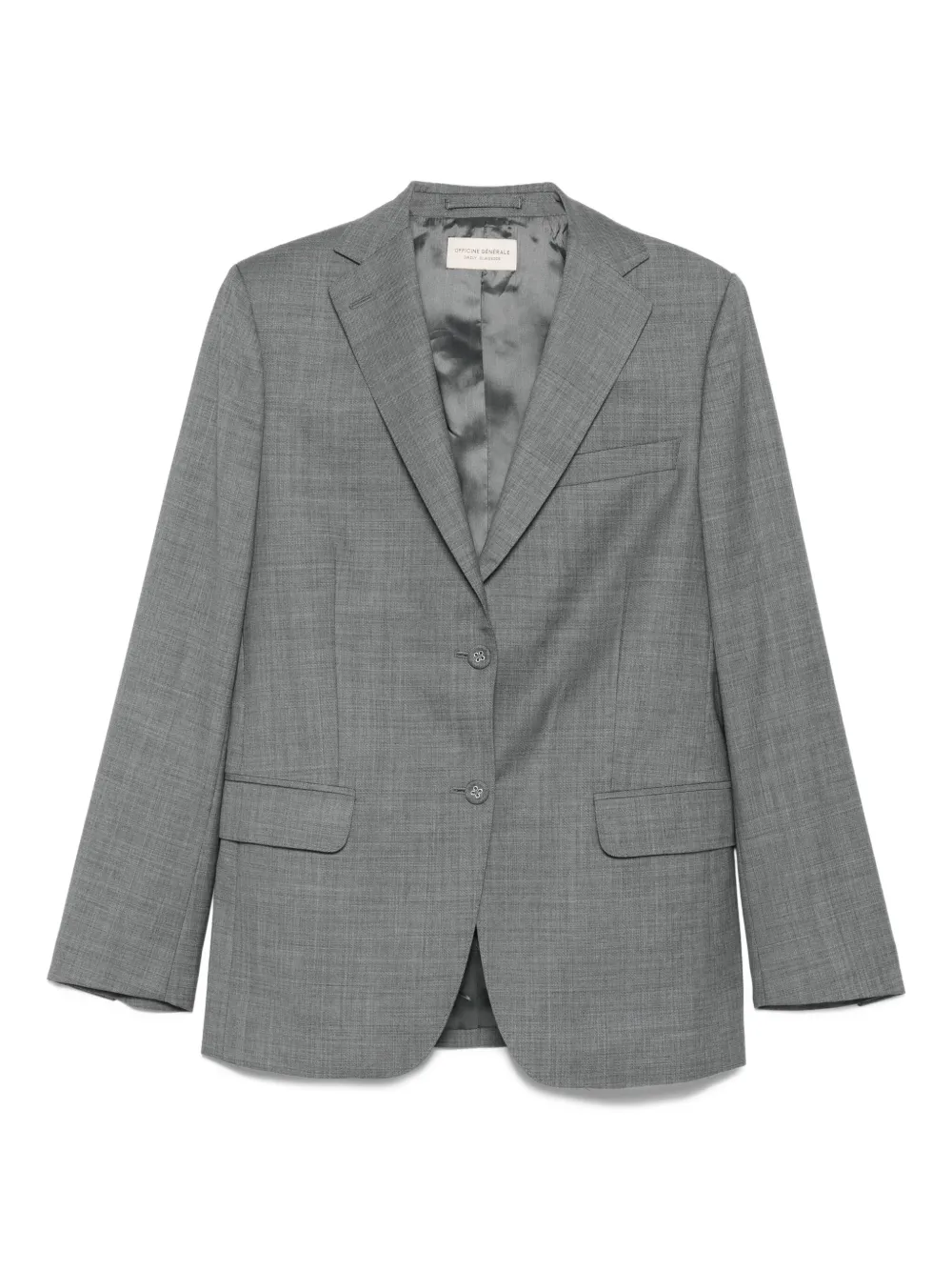 button-fastening single-breasted blazer
