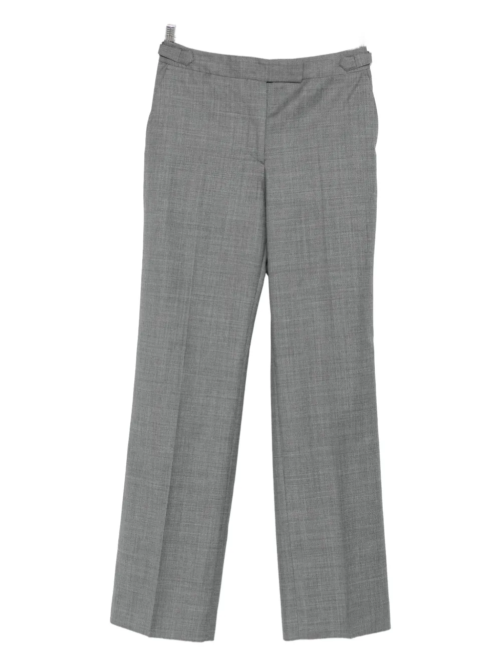 Officine Generale Mid-grey Straight-leg Trousers In Gray