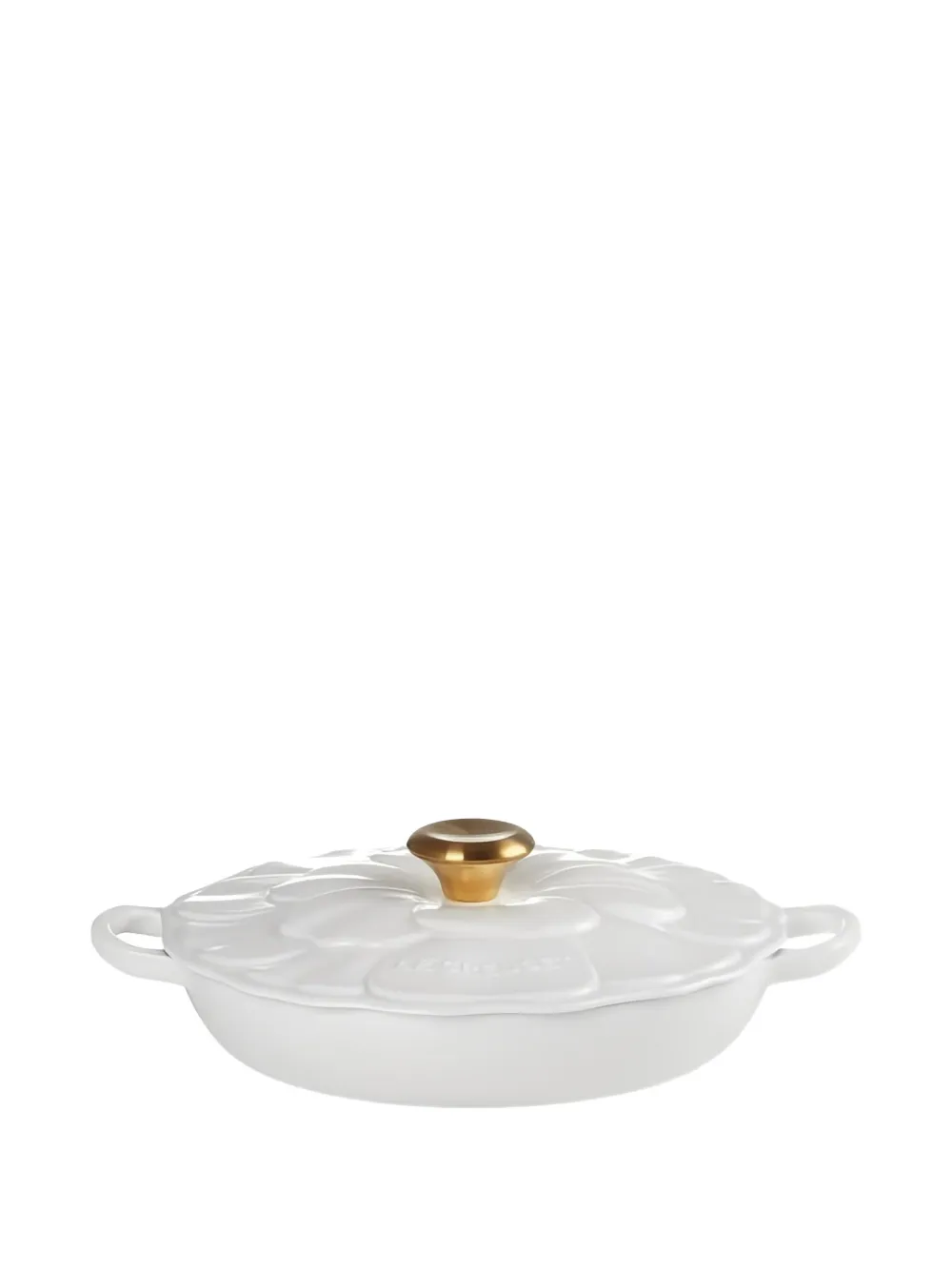 Le Creuset Shallow Petal Casserole Dish In White