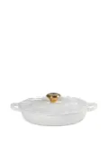Le Creuset Low Petal gold-knob casserole (26cm) - White