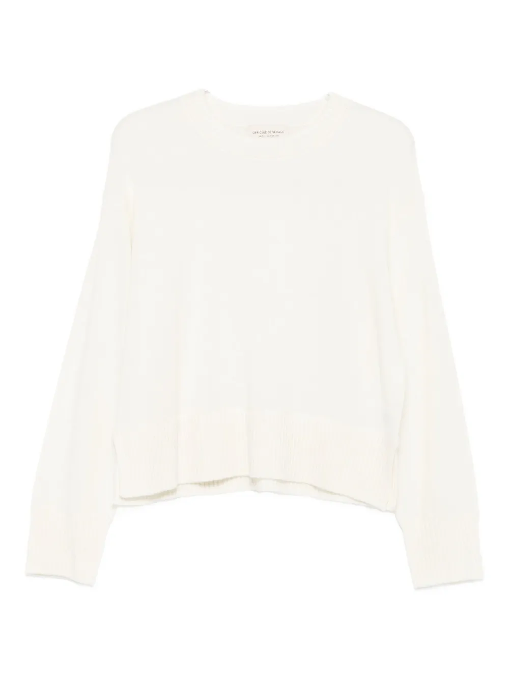 Officine Generale Cashmere Sweater In White
