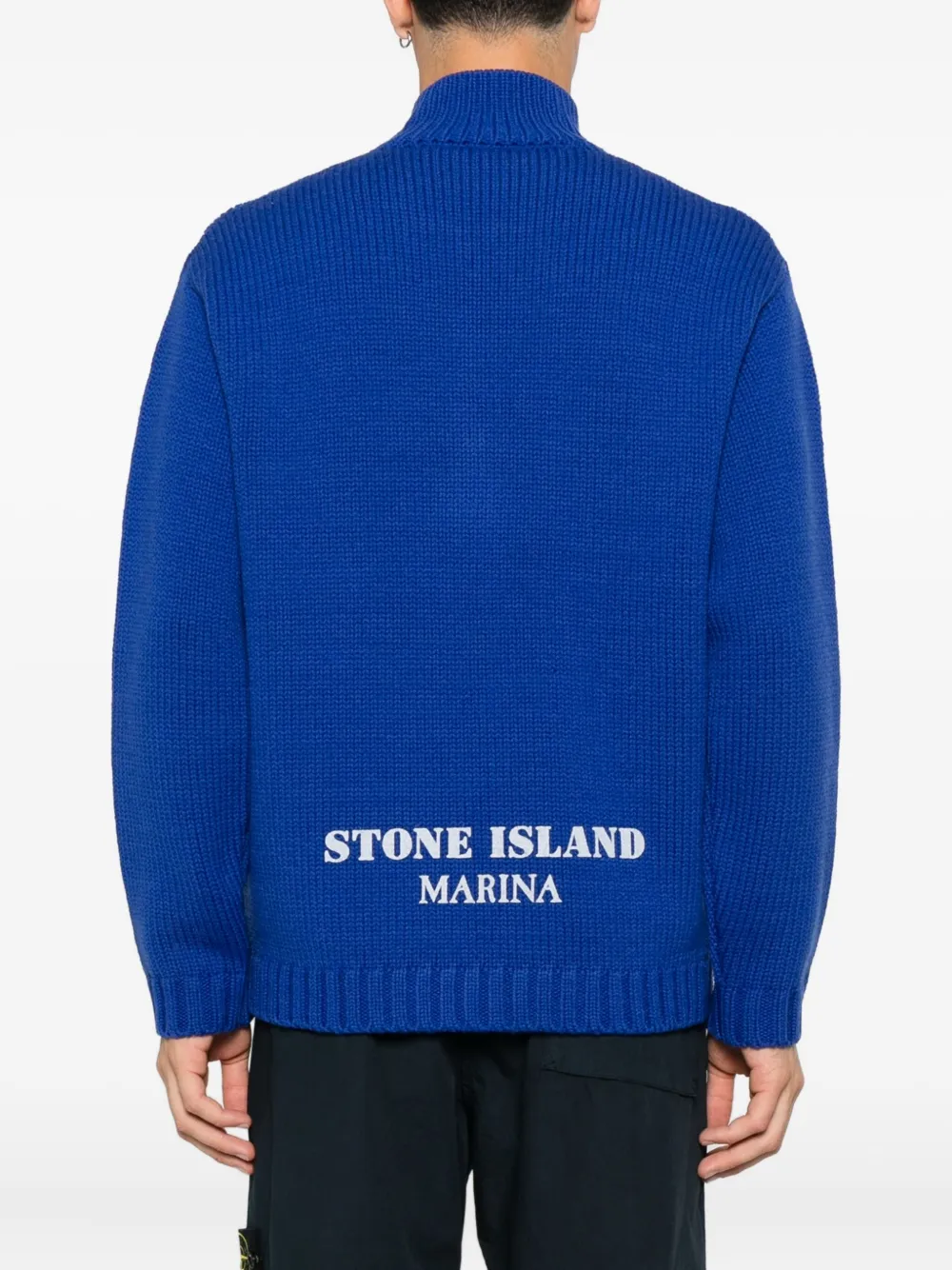 Stone Island Trui met hoge hals en rits Blauw