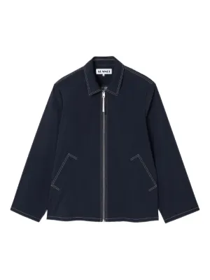 Prada スタンドカラージャケット | ブルー | FARFETCH JP