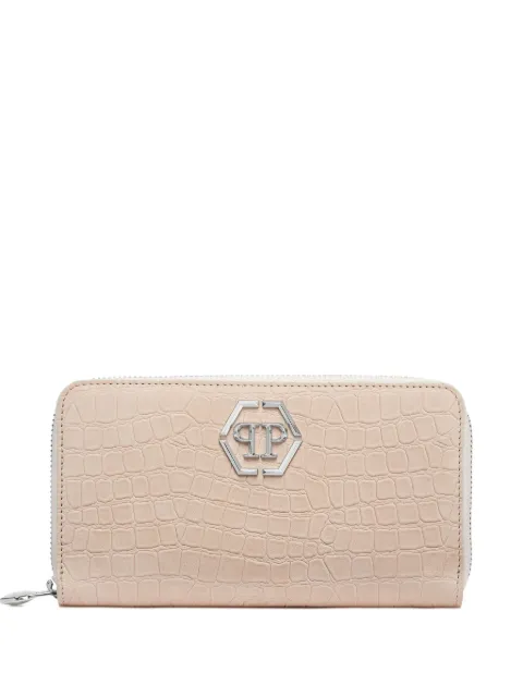 Philipp Plein crocodile-effect zip-around wallet