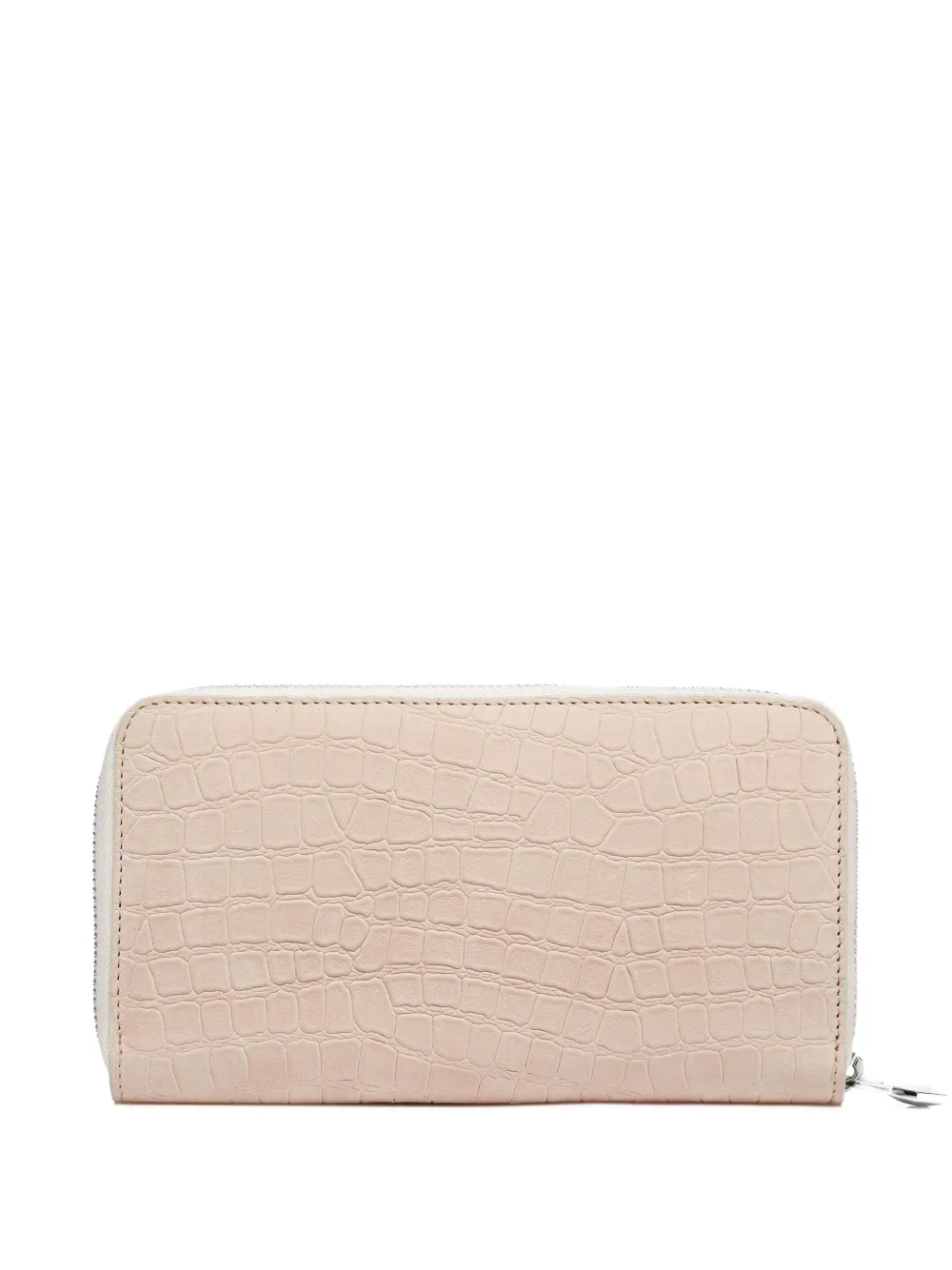 Philipp Plein Crocodile-effect Zip-around Wallet In Neutral