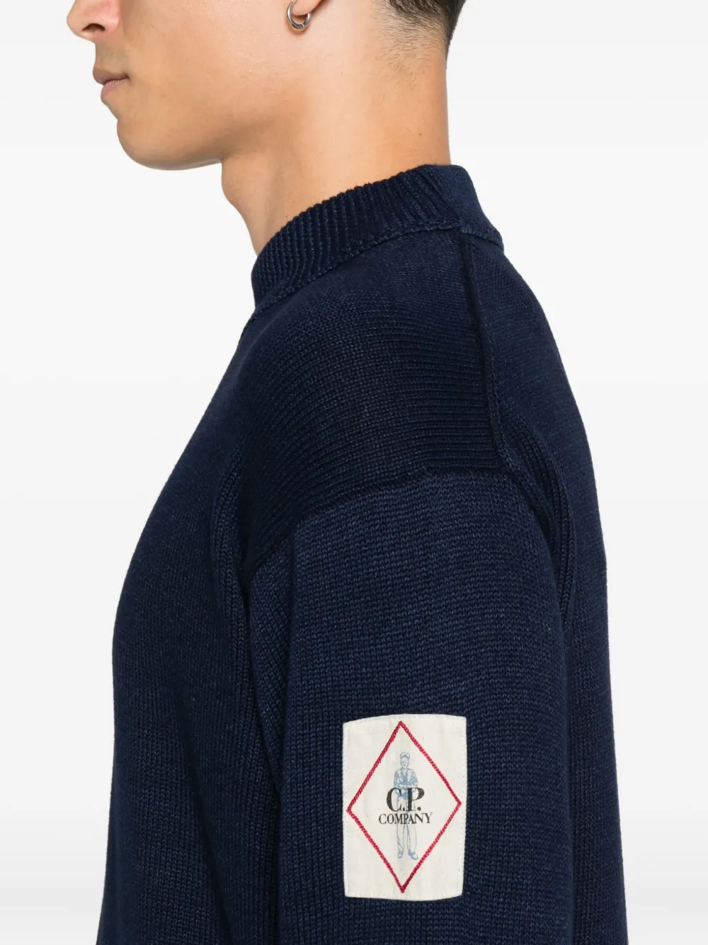 C.P. Company logo-patch sweater Blauw