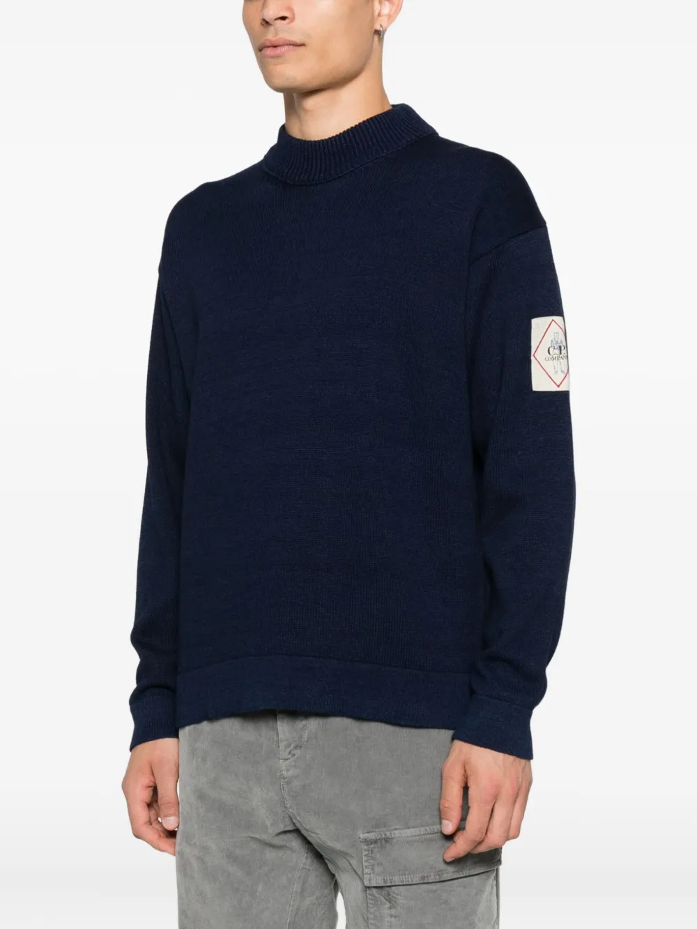 C.P. Company logo-patch sweater Blauw