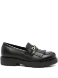 TWINSET logo-chain tassel loafers - Black