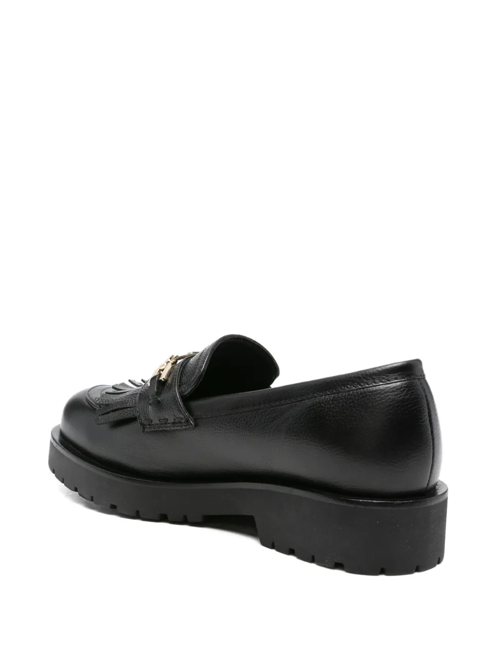 TWINSET logo-chain tassel loafers Black