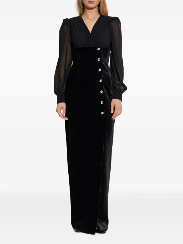 green emerald velvet dress Alessandra Embellished Dress – Retrofete main image 0