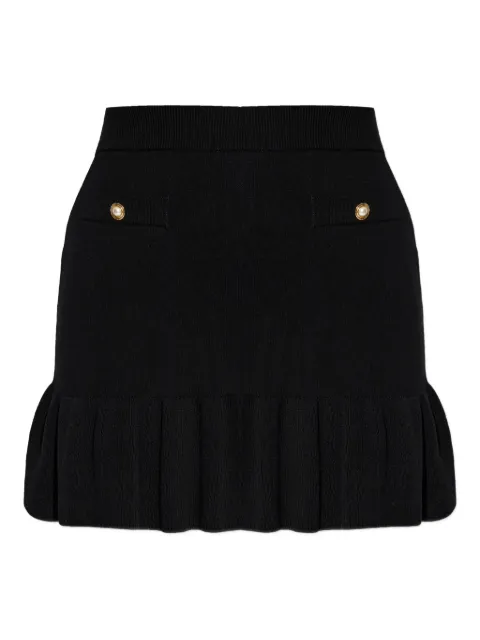 Alessandra Rich pearl-embellished ruffled skirt