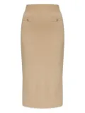 Alessandra Rich button-detailed knit skirt - Neutrals