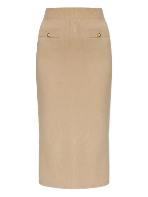Alessandra Rich button-detailed knit skirt