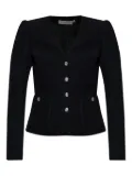 Alessandra Rich v-neck fitted jacket - Black