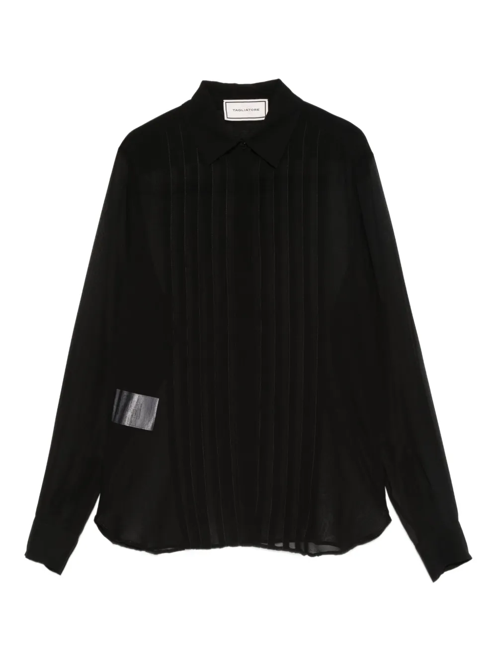 Tagliatore pleated shirt - Black