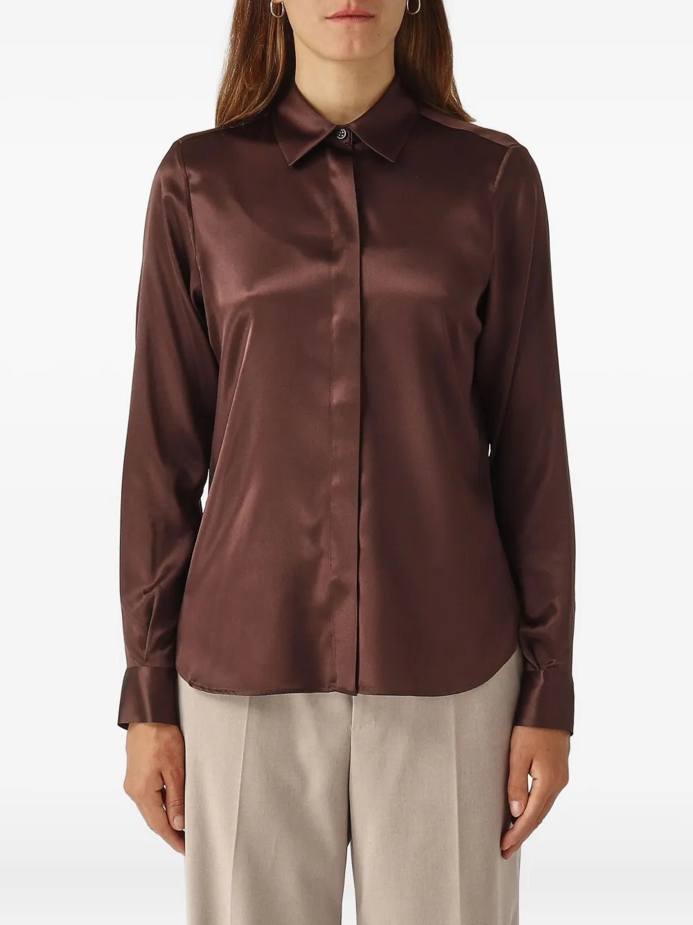 Tagliatore Buttoned Shirt In Brown