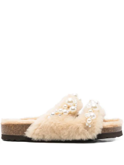 Alameda Turquesa Mimi faux-pearl embellished sandals