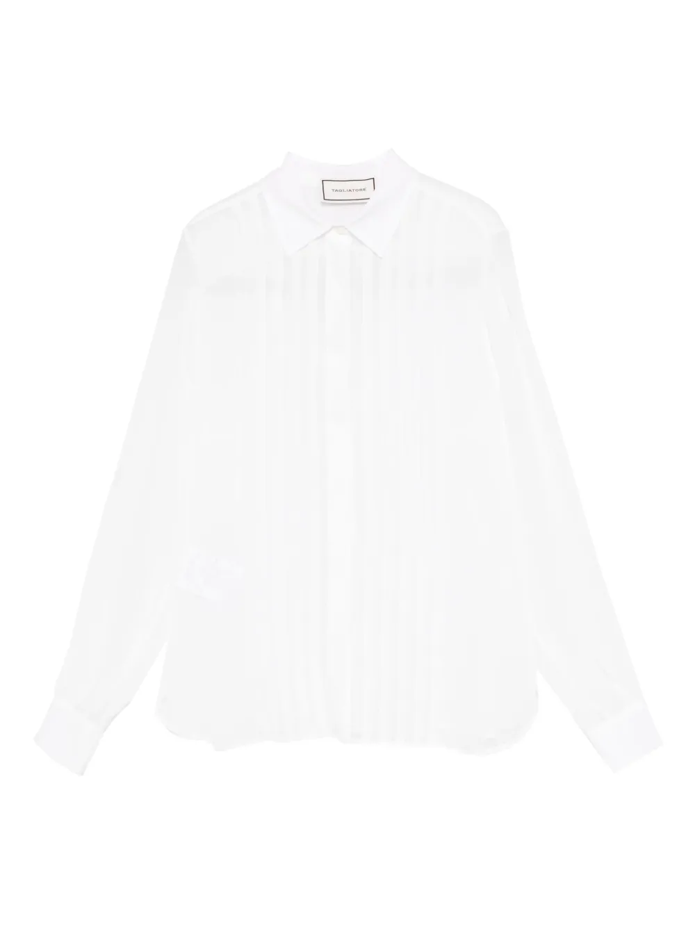 Tagliatore pleated-detail shirt - White