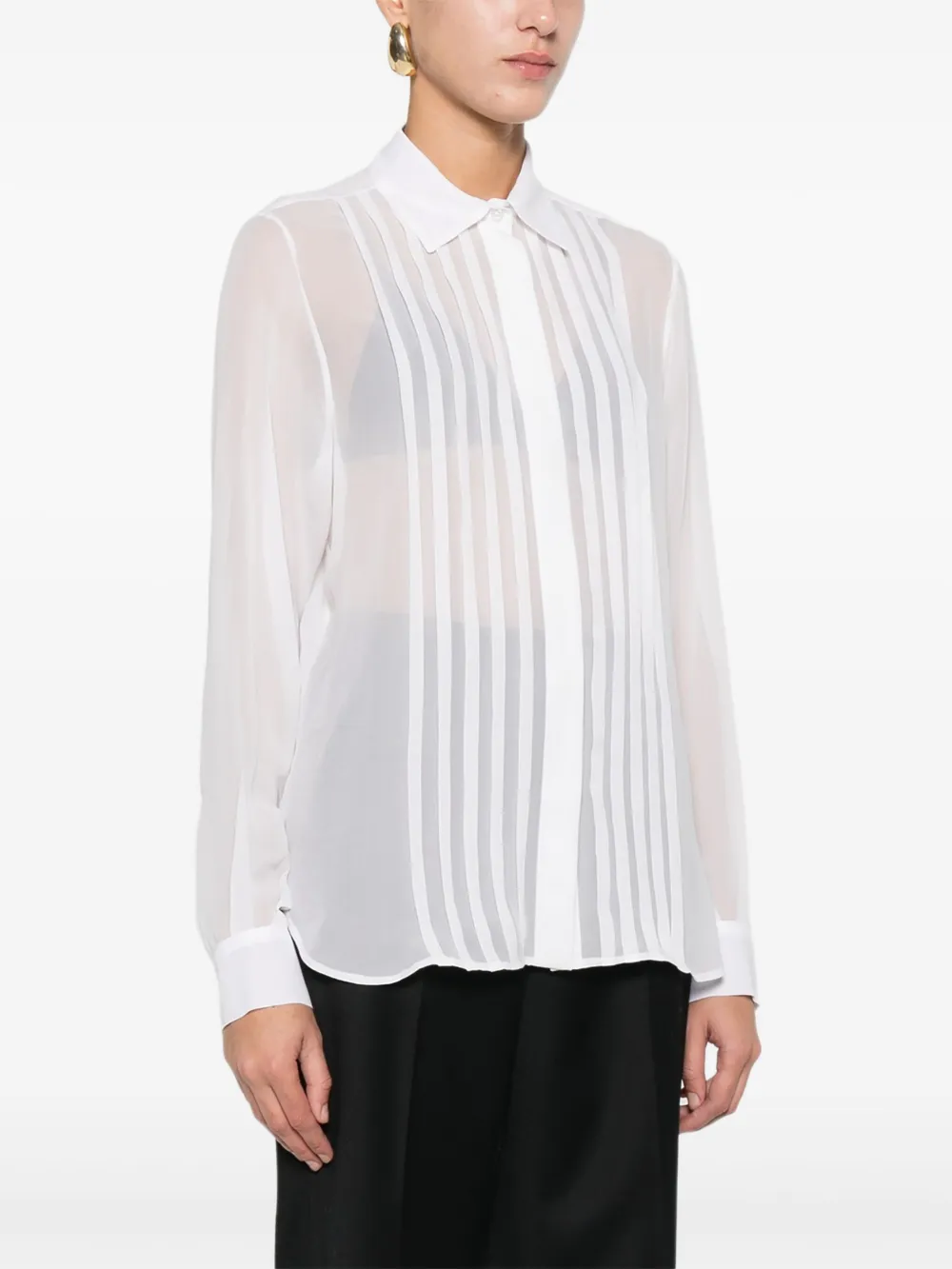 Tagliatore Blouse met geplooid detail Wit