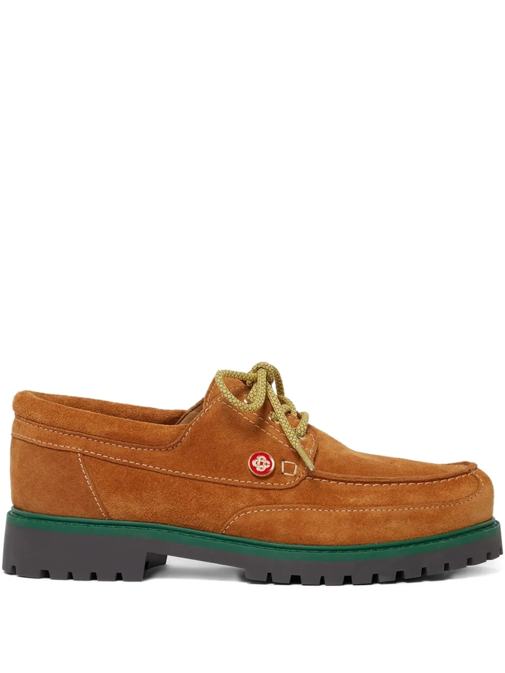 Casablanca lace-up suede boat shoes Brown